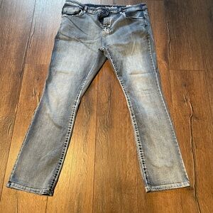 Men's Straight Stretch Jeans - Light Blue Wash 38x32